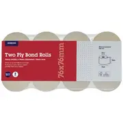 J.Burrows 2 Ply Bond Rolls 76x76mm 8 Pack