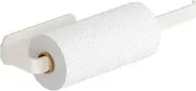 RINGSUN Paper Towel Holder, Stainless Toilet Roll Holder, Drill-Free or Screw-Mounted, Toilet Paper Towel Holder for Bathroom Kitchen Washroom, White