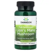 Swanson, Full Spectrum® Lion's Mane Mushroom, 500 mg, 60 Capsules