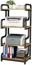 Printer Stand Office File Organizer Household Storage Three-Layer Large-Capacity Printer Shelf Bookshelf Copier Shelf Printer Table(Black)