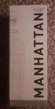 H2GO Manhattan 16.9 oz Stainless Steel Water Bottle Silver Springs Foods New