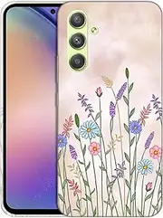 [SuzaCase] Back Case for Samsung Galaxy A54 5G, Galaxy A54 5G Case with Stylish Floral Watercolored Design Printed Cute, Sleek Durable Hardshell Protective Phone Case/Cover for Samsung A54 5G