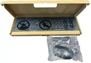 NEW Dell Keyboard + Mouse Black Wired Bundle USB Desktop KB216-BK-US