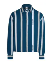 Jacquemus La Chemise Papier Striped Boxy Shirt IT48 Blue