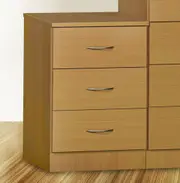 Mission 3 Drawer Bedside - Oak