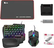 Wired Gaming Keyboard and Mouse-RGB Keyboard and Masse,Colorful Key Controls | USB Responsive Illuminated Keyboard Mouse Connection Bundle, Use of Desktop Game Stream Coding