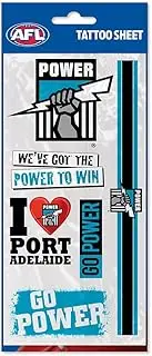 Adelaide Port Power AFL Temporary TATTOO Sheet