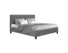 Artiss Bed Frame Double Size Grey Fabric Neo