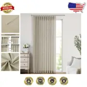 Light Filtering Textured Linen Blended Curtains - 1 Panel 60”W x 112”L