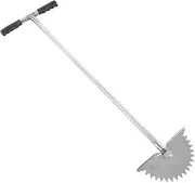 Manual Lawn Edger, Stainless Steel Half Moon Edger Lawn Tool, Rustproof Half Moon Manual Lawn Edger with T Grip Handle for Cleansing Edges Sidewalks