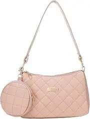 Underarm Purse,Underarm Diagonal Pattern PU Leather Shoulder Bag - Top Handle With Small Bag Satchel Pouch For Women