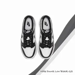 【NIKE 耐吉】休閒鞋 熊貓 Dunk Low GS 大童 黑白 經典款 皮革 女鞋 CW1590-100