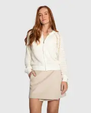 [Belle & Bloom] Meadow Breeze Zip Knit - Cream