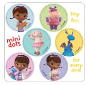 150 Mini Doc McStuffins Stickers, Each 7/8" Round