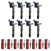 8 Brown Boot Coil Set + 8 Motorcraft Spark Plugs For 2007-08 Ford Lincoln (for: Ford)
