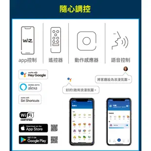 【飛利浦PHILIPS】WiZ系列 Wi-Fi LED智能崁燈 9cm可調色溫嵌燈【3入】-PW021【實體門市保固二年