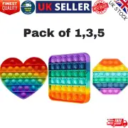Pop Push It Bubble Sensory Fidget Kids Toy Special Needs Autism Stress Relief UK
