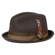 Brixton 20th Anniversary Gain Fedora Chocolate Gold Hat