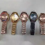 39MM Mineral Glass Steel Watch Case Bezel Strap for VK63 Quartz Movement
