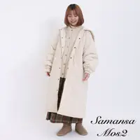 在飛比找蝦皮商城優惠-Samansa Mos2 絎縫連帽抽繩設計長版大衣外套(FL