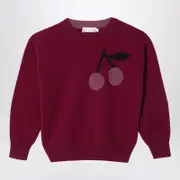 [Bonpoint] Plum-coloured cashmere jumper 12 Y Purple