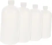 CIYODO 4pcs Laboratory Reagent Bottle Chemical Storage Bottle Souffle Cups Sample Containers Drink Containers with Lids Cups White Pe