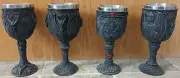 Dragon & Gargoyle Wine Goblets - Poly-stone Resin - Wine Glass/Goblets - NEW