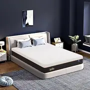 [Duchess] Double Mattress, Gel Memory Foam Mattress for Motion Isolation & Pressure Relief, Mattress in a Box for Cool and Comfortable Sleep, with Detachable & Washable Cover, White