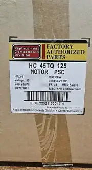 OEM Carrier, Bryant, Payne HC45TQ125 Blower Motor. 3/4 HP, 1075 RPM. New