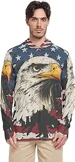 [Caihoyu] Men's Sun Protection Hoodie Long Sleeve Quick Dry UPF 50+ Multicolor (Multicolor15), X-Large, Multicoloured (Multicoloured15), XL