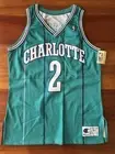 NWT Authentic LARRY JOHNSON Charlotte Hornets Champion Jersey 44 Medium Vintage