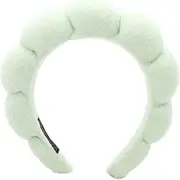 [Ycfish] Spa Headband for Washing Face & Makeup - Soft Sponge Puffy Non Slip Bubble Headband for Skincare, Women and Girls (Green)