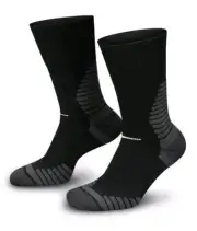 NIKE Outdoor Cushioned Wool Blend Hiking Ski Snow Socks Black Men's Size 12-15