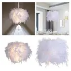 Feather Lampshade Desk Lamp Cover for Table Lamp for Wedding Bedroom Decor