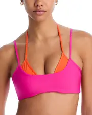 Aqua Layered Look Bikini Top - Exclusive