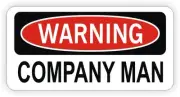 3pcs Warning - Company Man Hard Hat Stickers Decals Funny Danger Oil Rig Joke