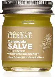 Calendula Salve, Calendula Cream Made with Organic Calendula Licorice Root And Non-GMO Grapeseed Oil, Drawing Salve, Coconut Free, Ora's Amazing Herbal