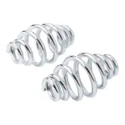 Chrome 3'' Barrel Coiled Solo Seat Springs Fit For Harley Bobber Softail Chopper