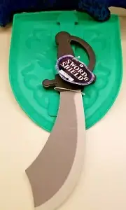 Foam Sword And Shield Set for Costume Dress Up Pirate Knight- Green