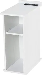 Iris Plaza SDTO-20 Slim Table Side Table Night Table Width 7.9 x 7.9 inches (20 cm) Desk Shelf Stylish White