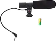 KOMBIUDA 1Pc High Sensitivity Camera Microphone Compact Recording Mic for DSLR Easy Installation for Beginners and Professionals