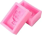 SEWACC 2pcs Santa Claus Silicone Mold Christmas Cake Decorations Xmas Creative Christmas Rainbow Snowman Figurines Christmas Fondant Christmas Clay Molds Santa Chocolate Pink