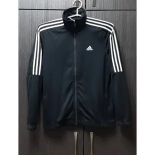 正品ADIDAS 愛迪達 POLYESTER TIRO TRACKSIT 男黑色立領運動外套M