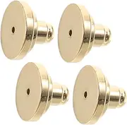 [DOITOOL] 4pcs Earring Support Discs for Studs Durable Electroplated Locking Backs Secure Flat Earring Protectors for Droopy Ears for Women for All Occasions