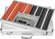 266 pcs Optical Trial Lens Kit, Plastic Rim Aluminium Case Optometry Optician Test with Trial Frame, Suitable for Optometry and Optician Glasses Testing and Fitting