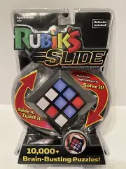 Rubiks Slide Electronic Puzzle Game 10,000+ Brain Busting Puzzles Cube Handheld