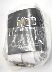 Gorilla Grip Bed Sheet Straps Adjustable Elastic Fasteners w. Metal Clips 4 Pack