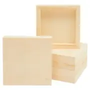 6 Pack Unfinished Wood Canvas Boards for Painting, 6x6 Wooden Panels for Crafts