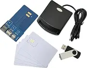 LTE WCDMA ICCID SIM USIM 4G Secure Card Reader Writer Programmer with 5pcs Blank Programable Card + SIM Personalize Tools ONLY for Windows System by