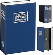 Vivva Home Dictionary Diversion Metal Secret Safe Lock Box, Book Safe with Key Lock, Hidden Safe, Stash Safe Box, Coverbook Safe Containers for Cash and Jewelry (Blue)